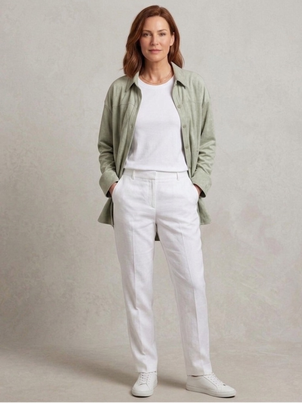 🌟Women Green Button-Down Shacket Style